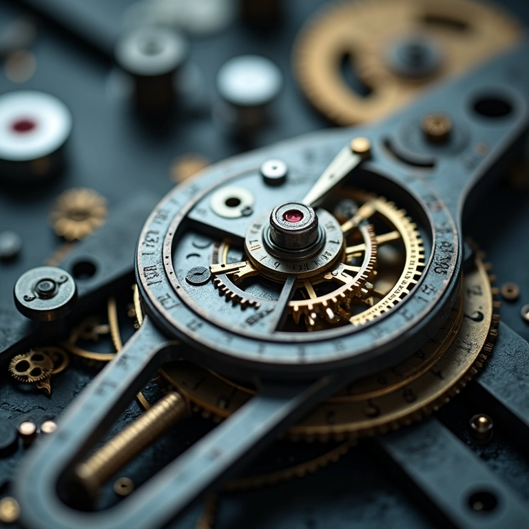 Testando o mecanismo do relógio com um cronômetro.