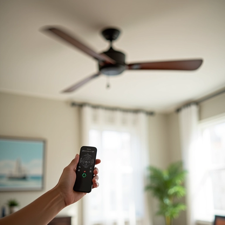 Testando o ventilador de teto instalado