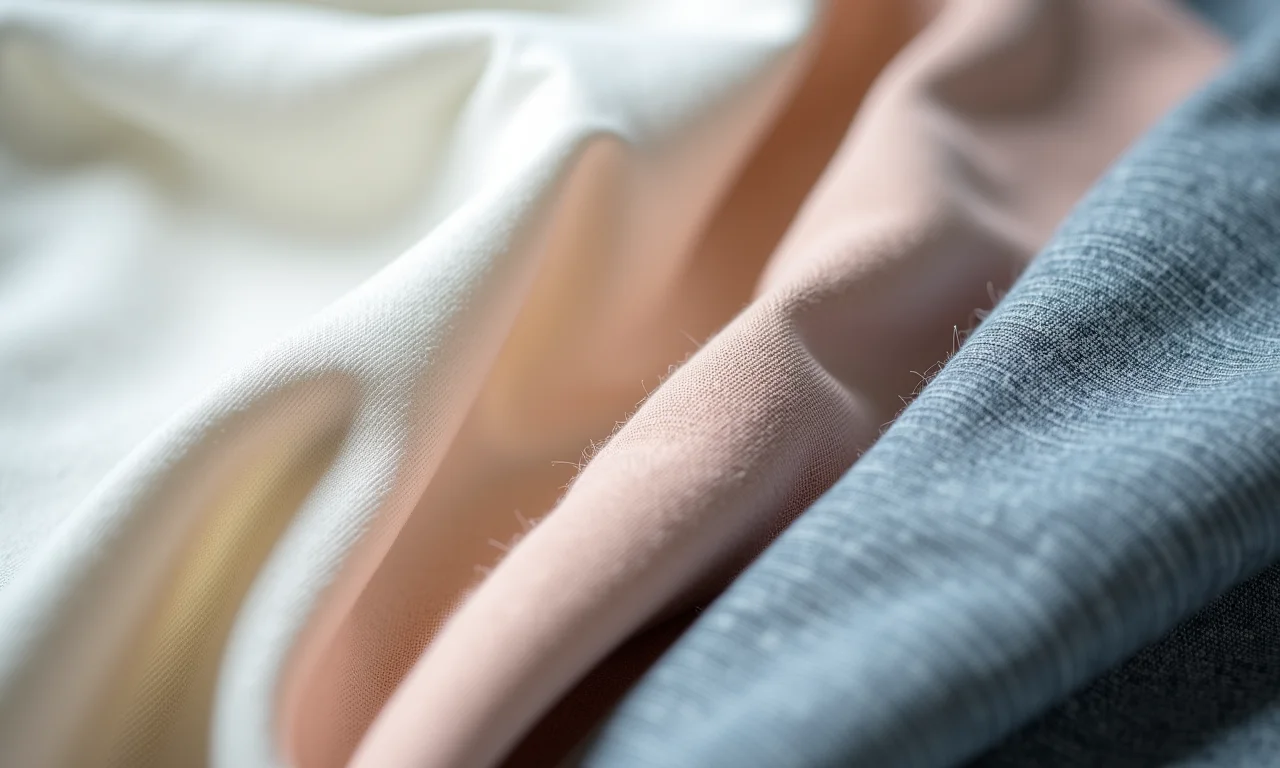 Texturas de diferentes tecidos: algodão, seda, linho e flanela.