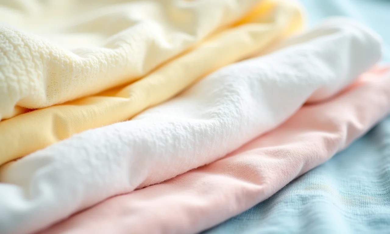 Texturas de diferentes tecidos para porta fraldas de tecido.