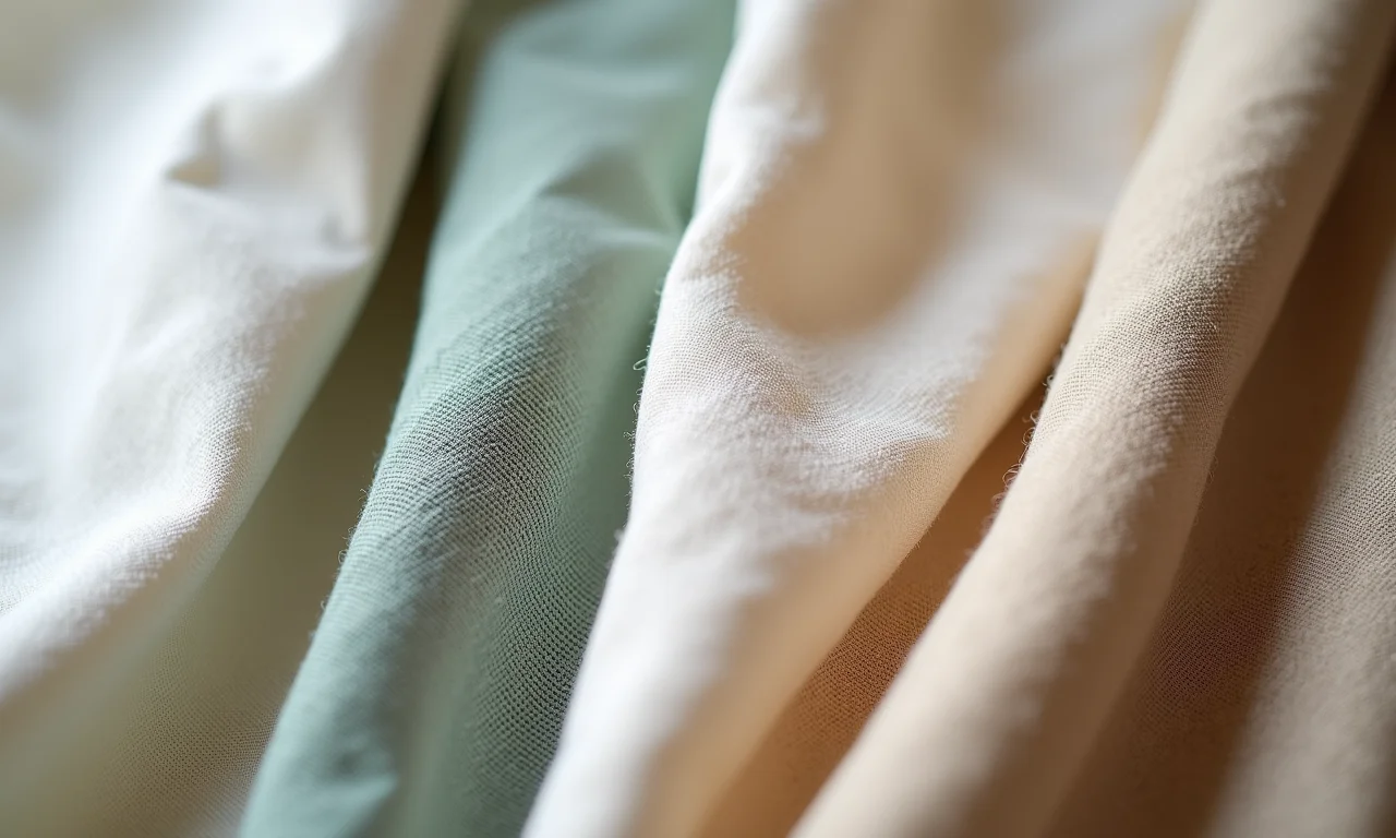 Texturas de tecidos ideais para extensores de body: algodão, linho e bambu.