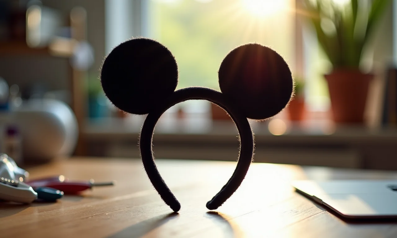 Tiara com orelhas do Mickey.