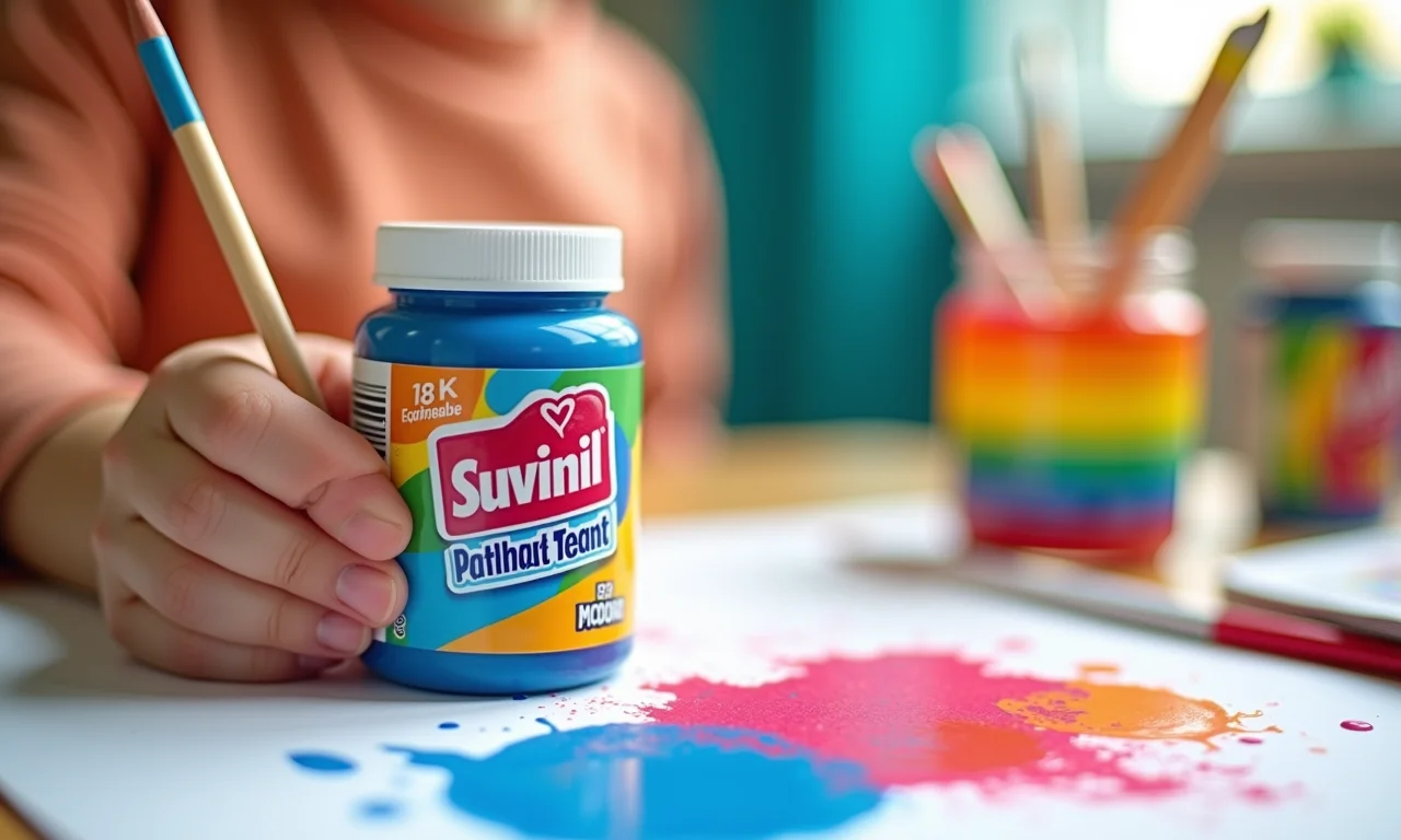 Tinta acrílica lavável da Suvinil, ideal para pintar casinha infantil.