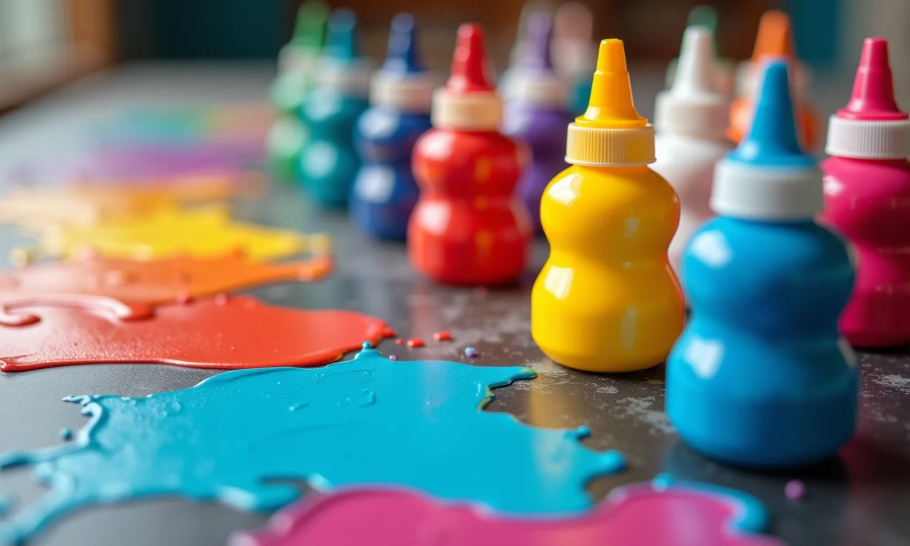 Tintas acrílicas Acrilex usadas em artesanato com PET.