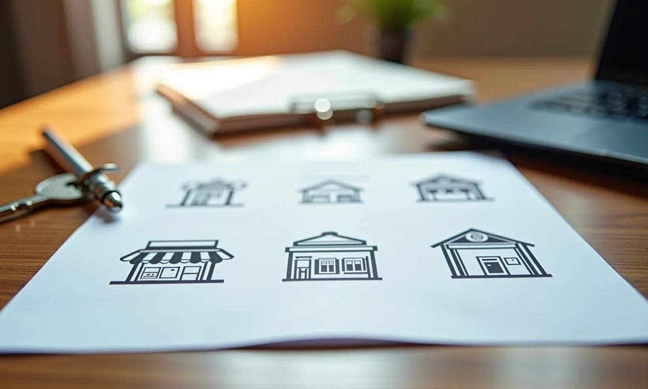 Tipos de alvará de funcionamento representados por ícones.