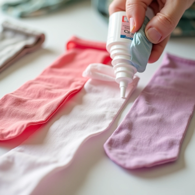 Tipos de cola para tiaras de meia de seda.