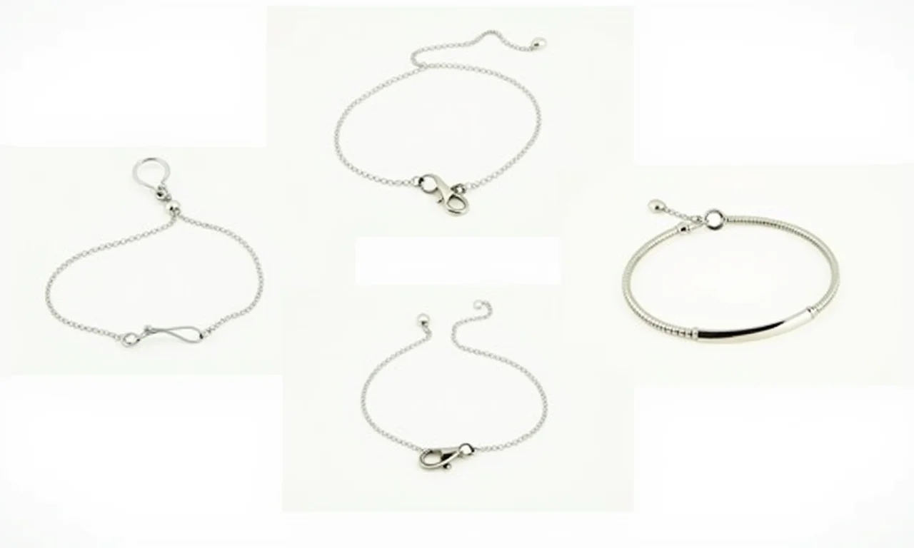 Tipos de fecho para pulseiras.