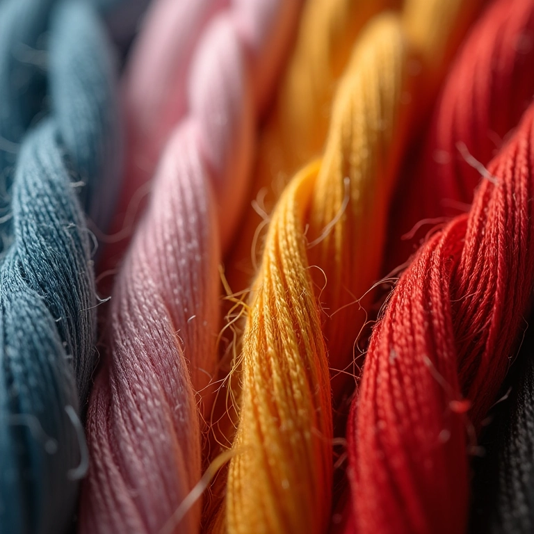 Tipos de linha para costurar retalhos de tapete.