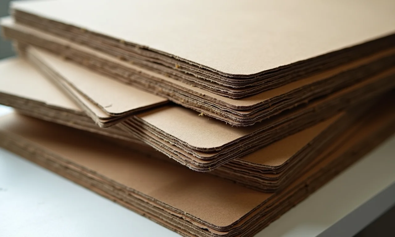 Tipos de papelão para construir uma cadeira resistente.