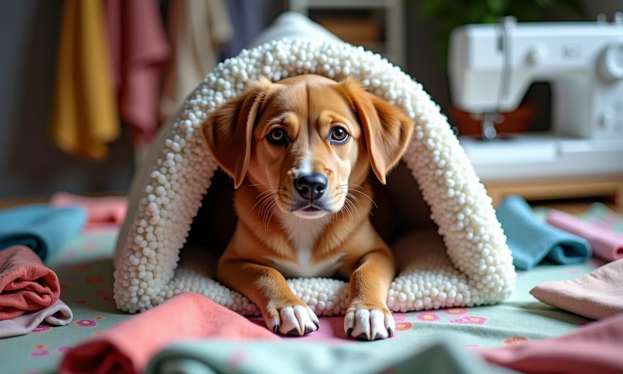 Tipos de tecidos para fazer casinha de cachorro, padrões coloridos.