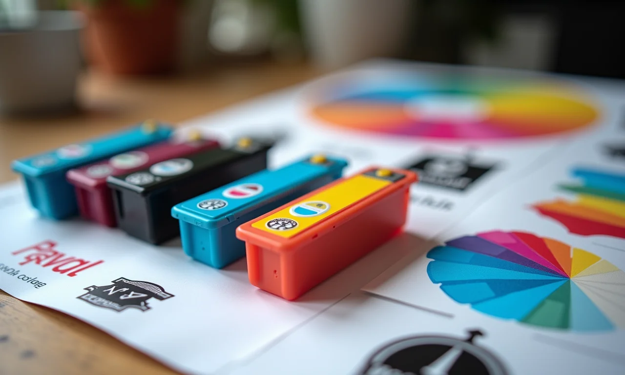 Tipos de tinta para impressão de adesivos.