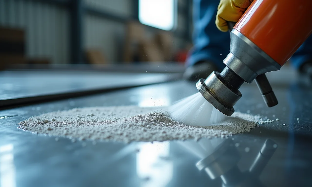 Tratamentos anticorrosivos sendo aplicados em chapas galvanizadas.