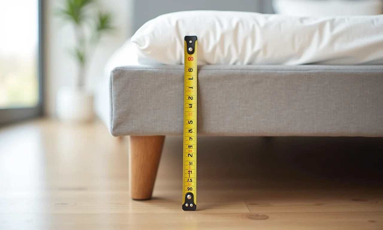 Trena mostrando a altura ideal para um box de colchão.