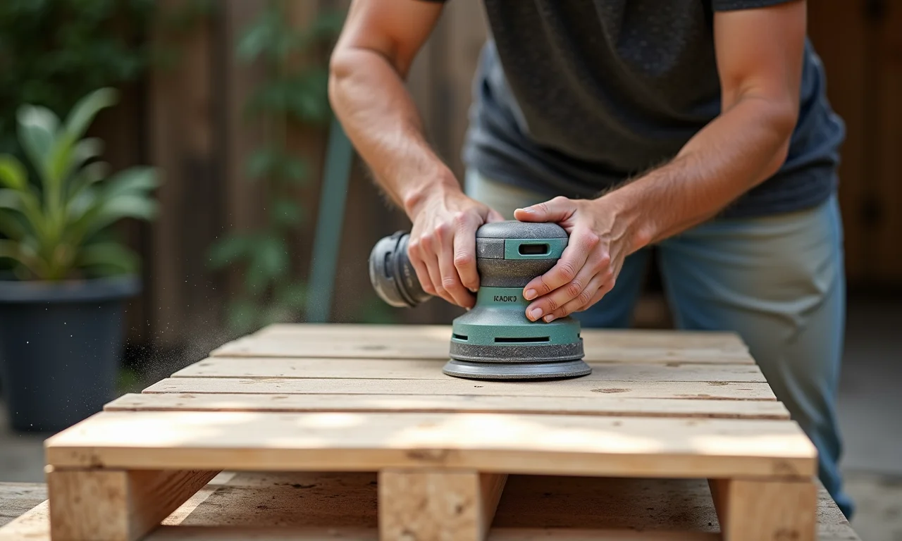 Usando madeira reciclada para cadeira