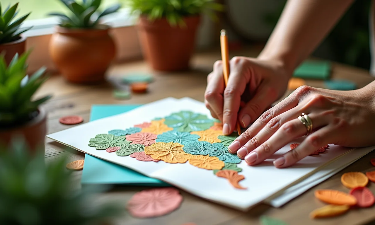 Utilizando gabaritos para criar relevo em papel com precisão e facilidade.