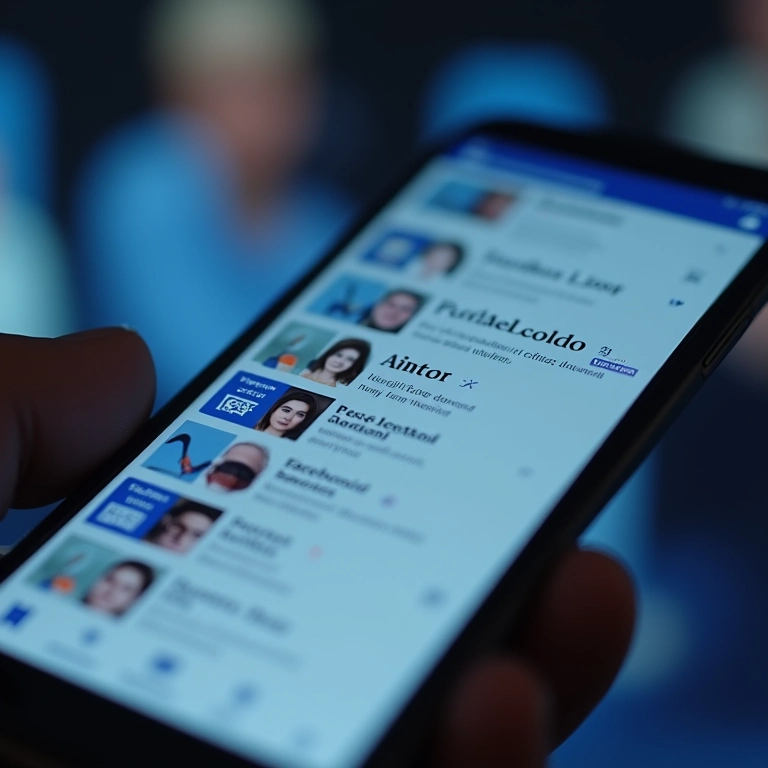 Várias contas do Facebook no celular.