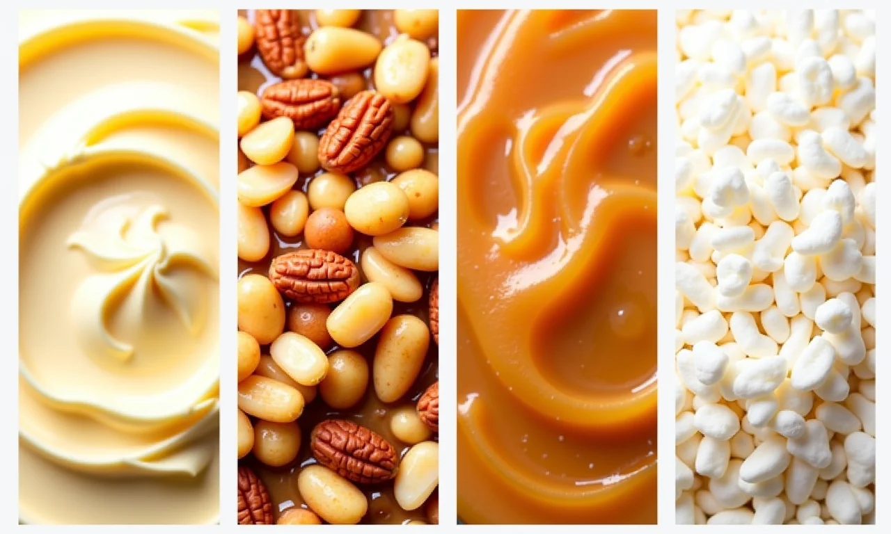 Variedade de coberturas para bolo de cenoura.