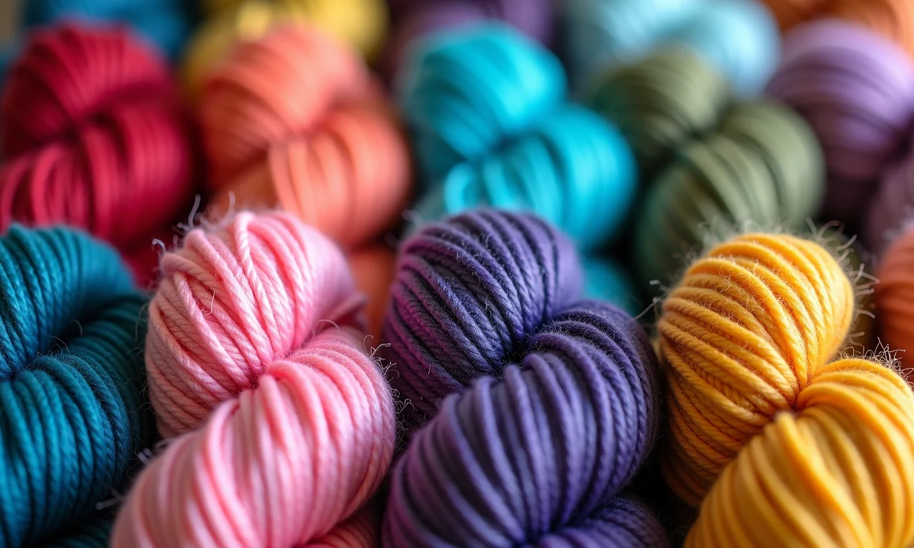 Variedade de cores de linha para escolher para sua barrinha de crochê.