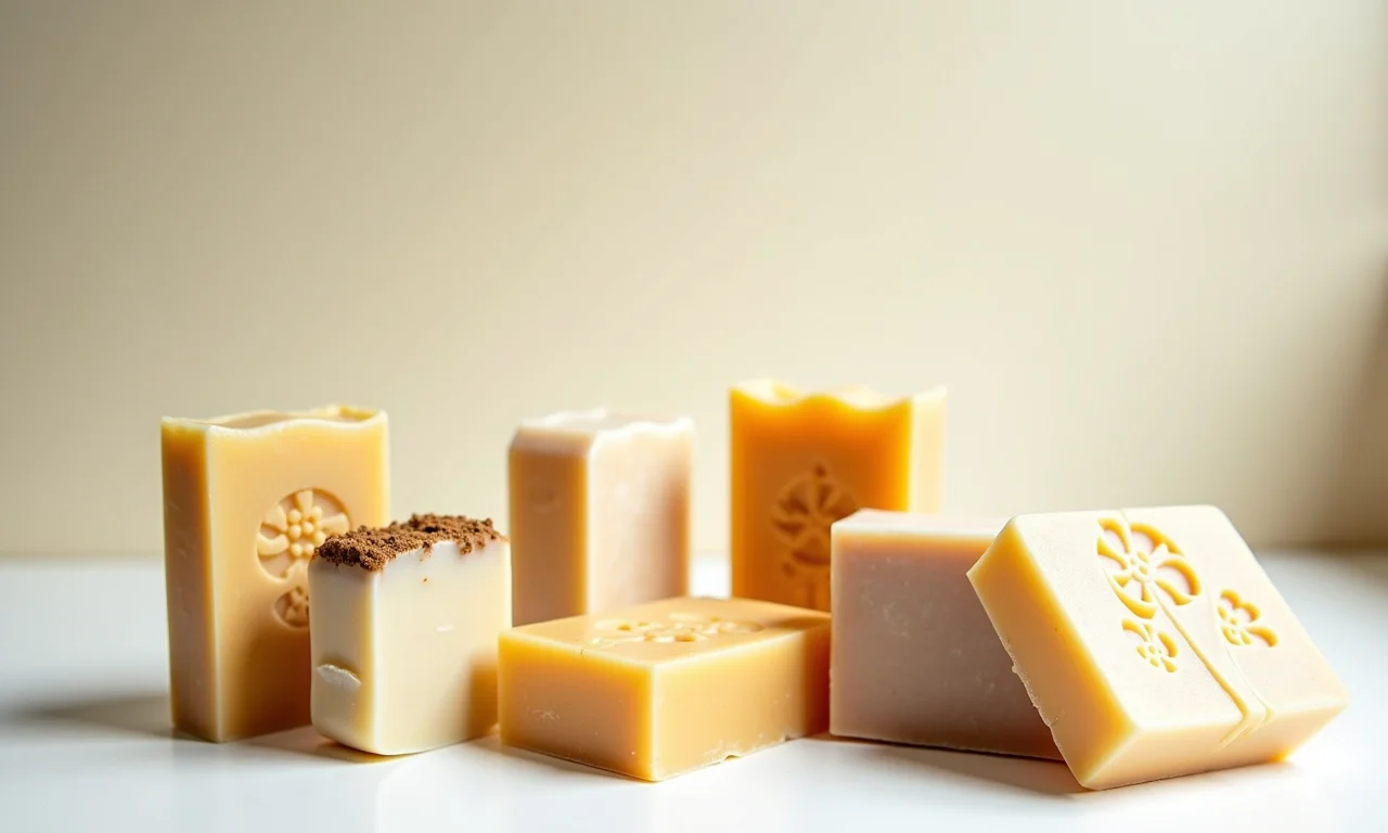 Variedade de sabonetes artesanais para diferentes tipos de pele.