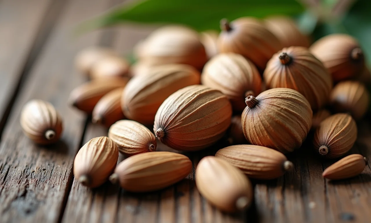 Variedade de sementes de cambuci.