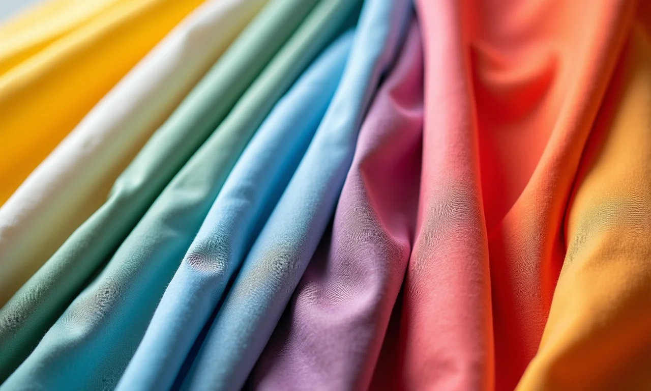 Variedade de tecidos coloridos para cúpulas de abajur.