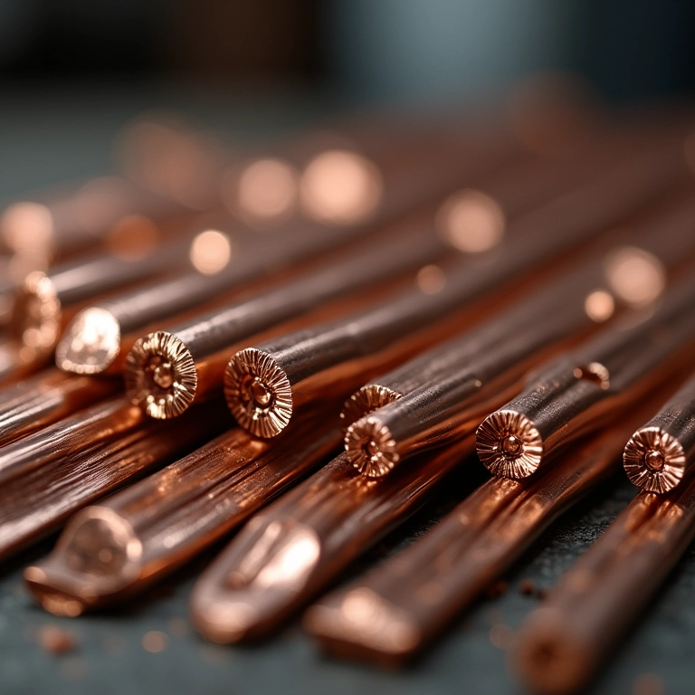 Vários tipos de fios de cobre em close-up, adequados para diferentes projetos de solda.