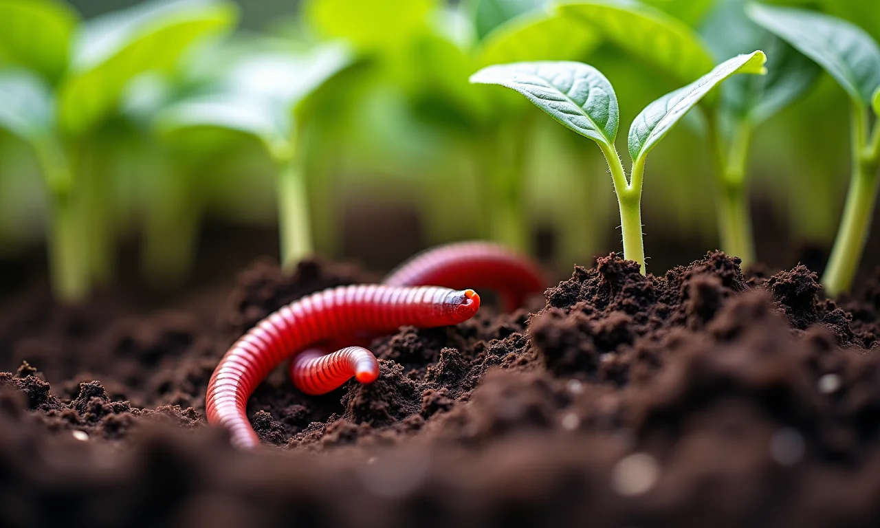 Vermicompostagem: adubo turbinado com minhocas vermelhas.