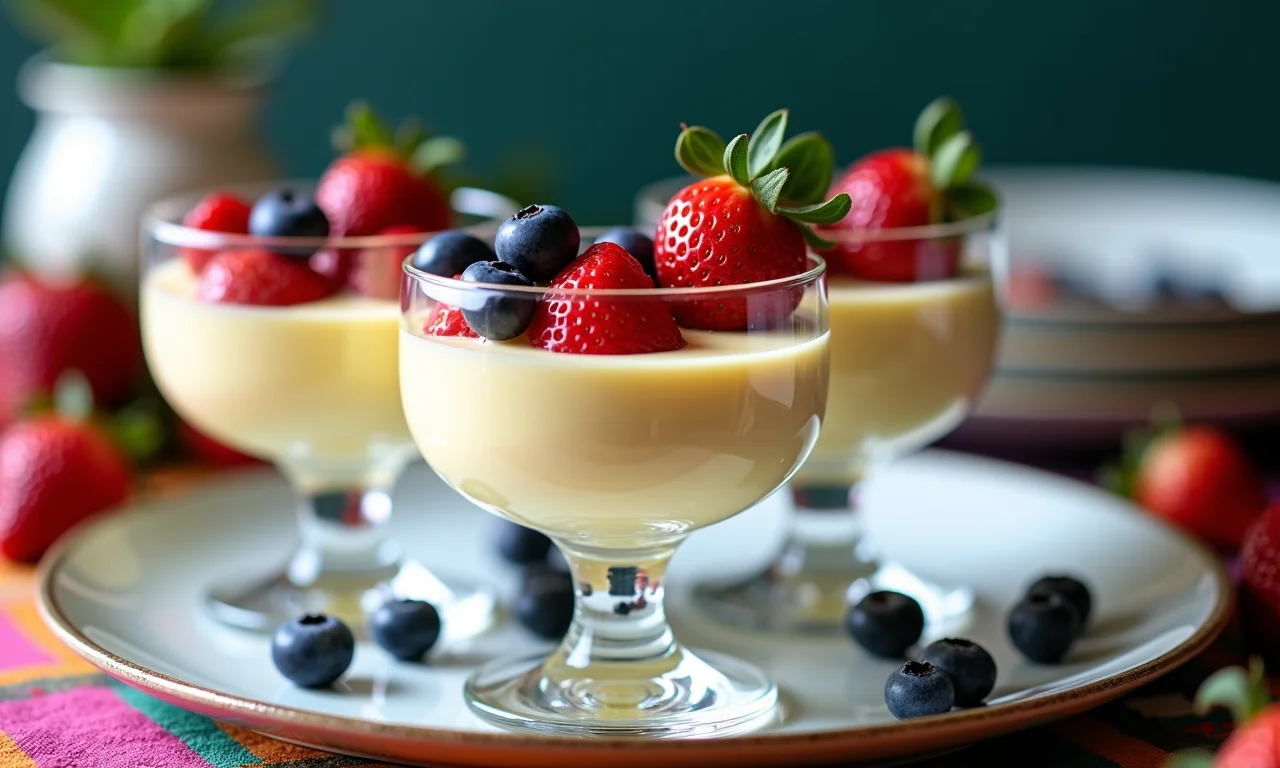 Zabaione com frutas frescas.